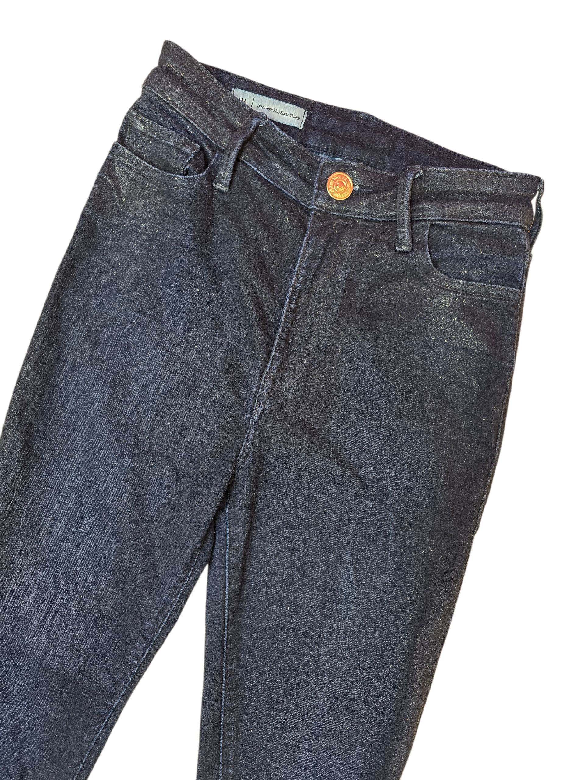 True Religion CAIA Ultra High Rise Super Skinny Dark Jeans - W26 L27