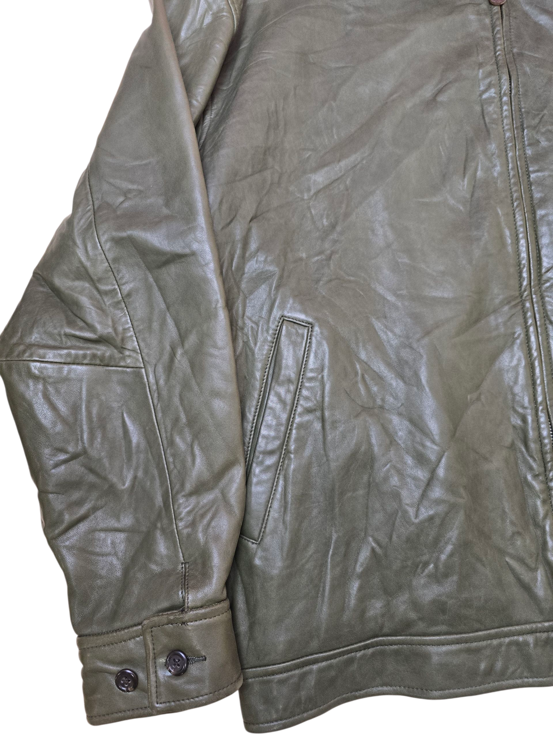 Ralph Lauren Soft Green Leather Jacket - XL