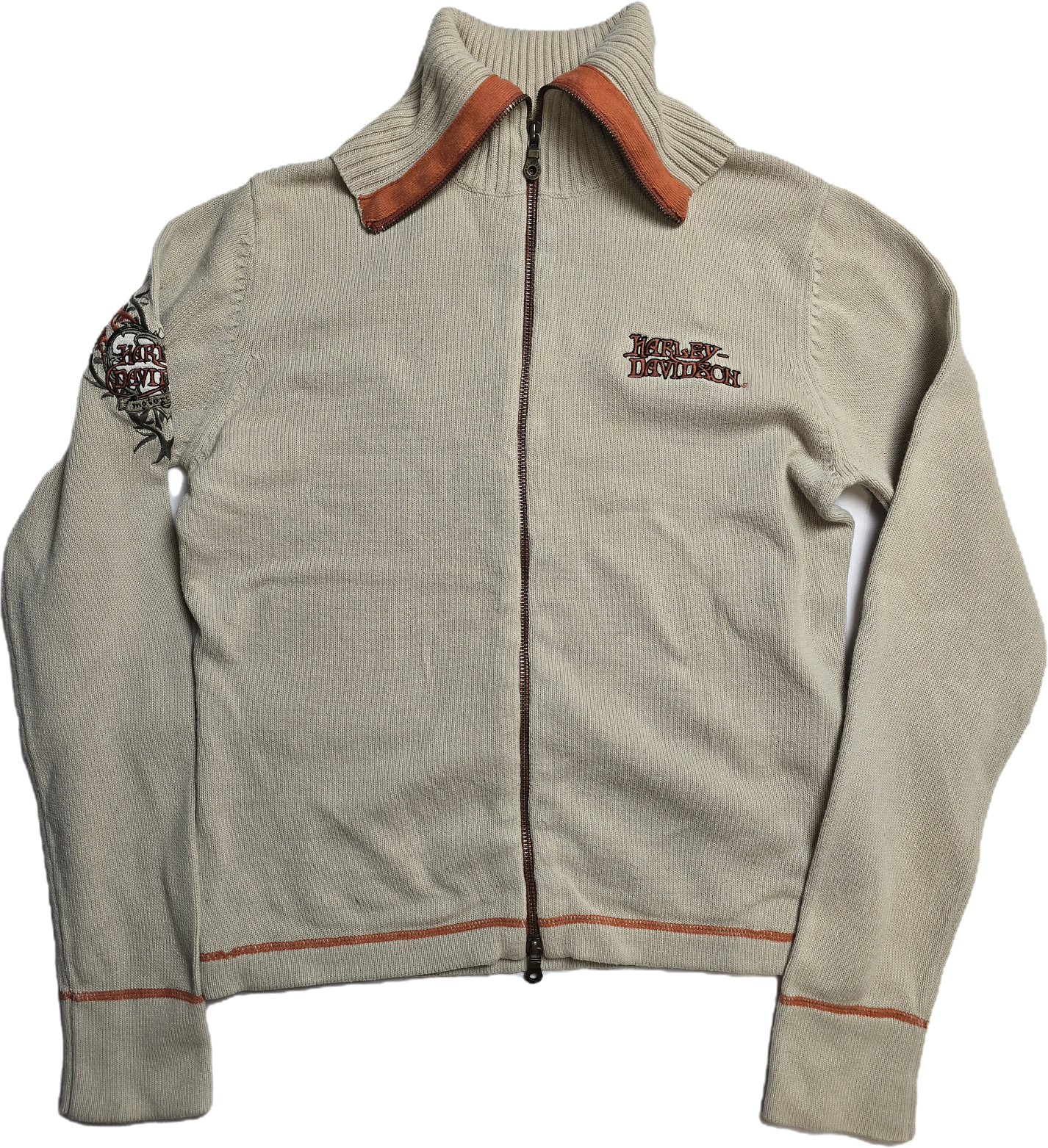 Harley Davidson Turtle Neck Zip Up Sweater - 10