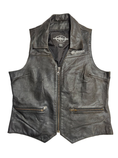Yamaha Leather Biker Vest - 2XL