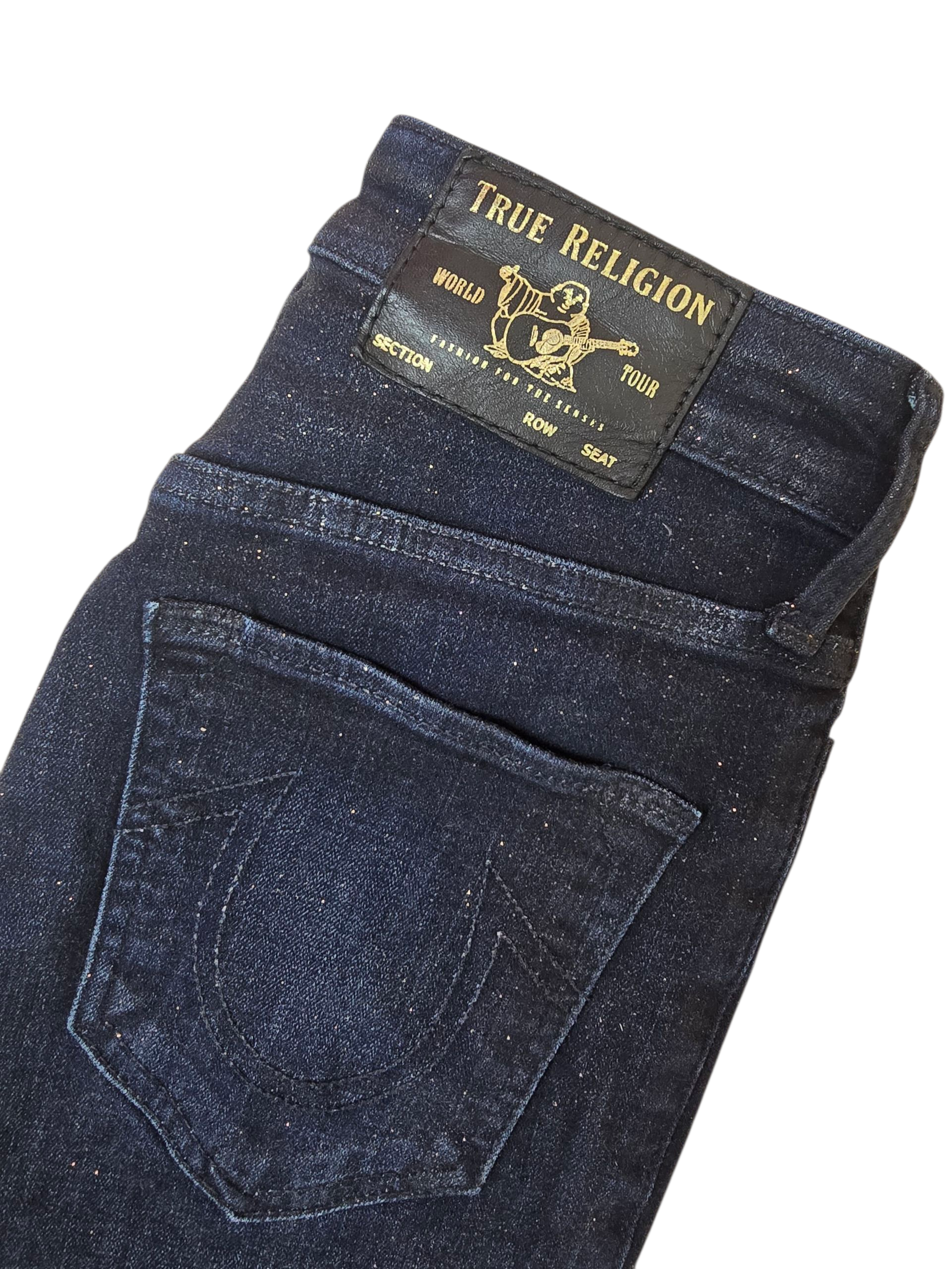 True Religion CAIA Ultra High Rise Super Skinny Dark Jeans - W26 L27