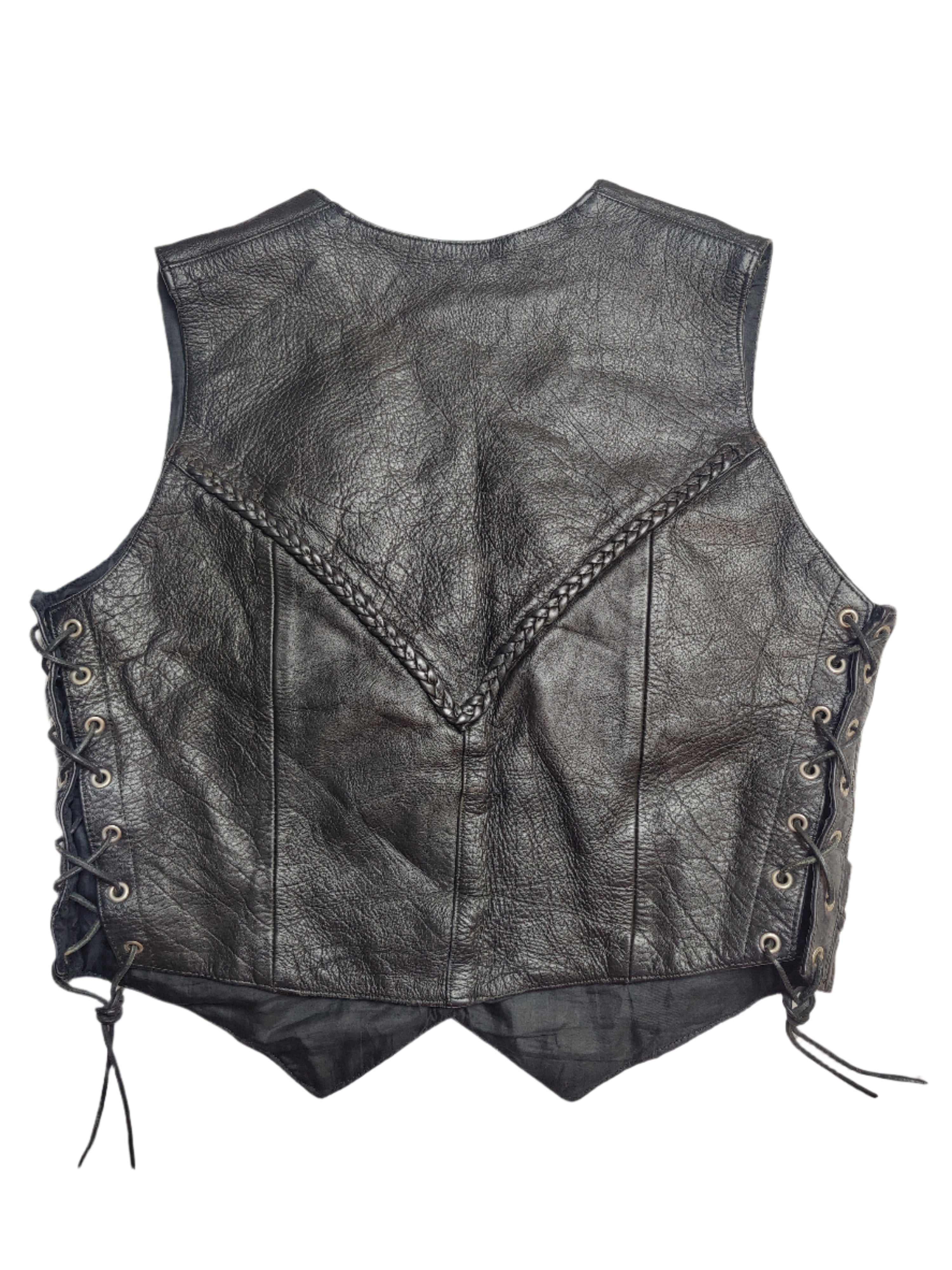 Leather Braided Ladies Vest - 14