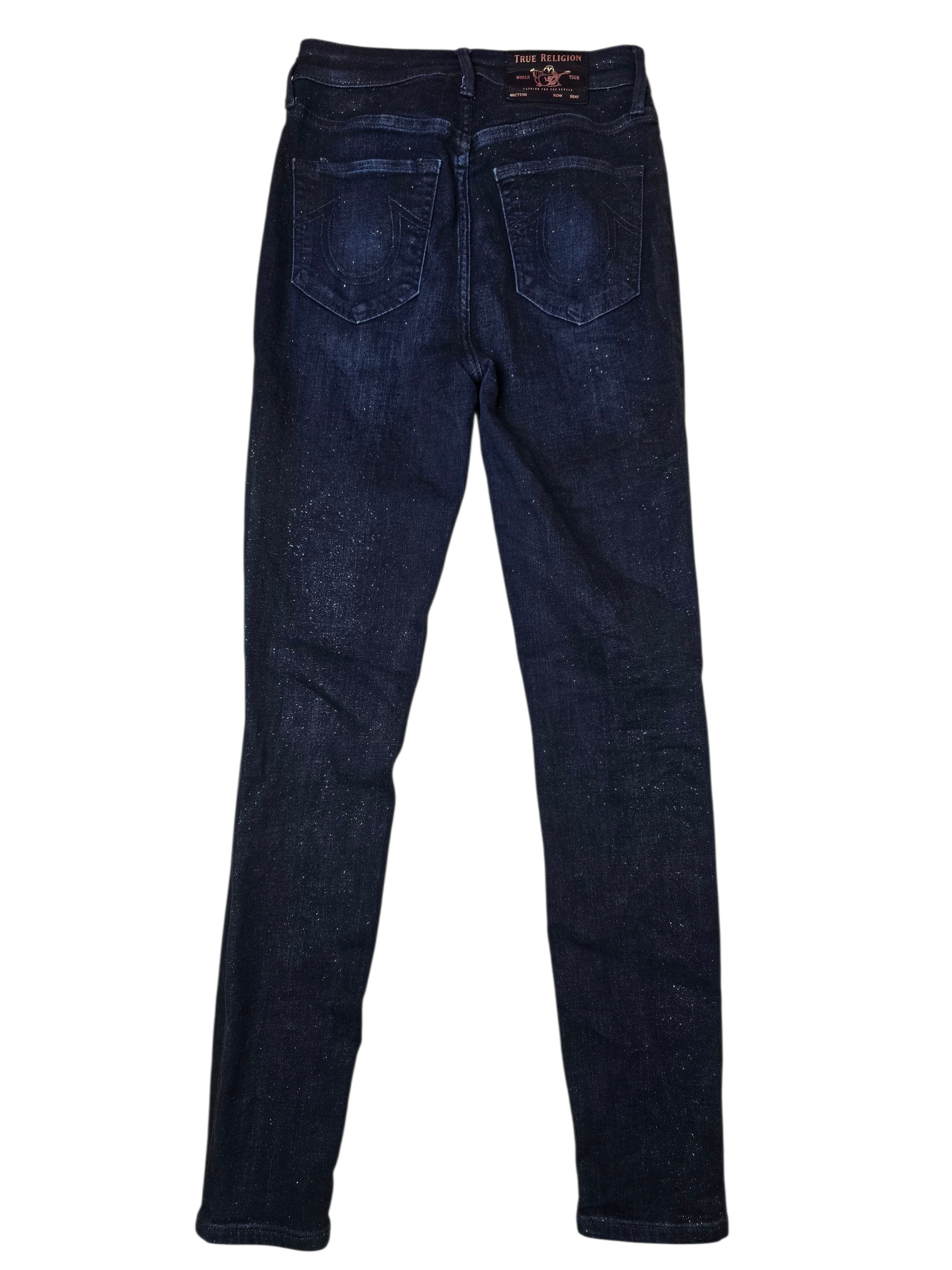 True Religion CAIA Ultra High Rise Super Skinny Dark Jeans - W26 L27