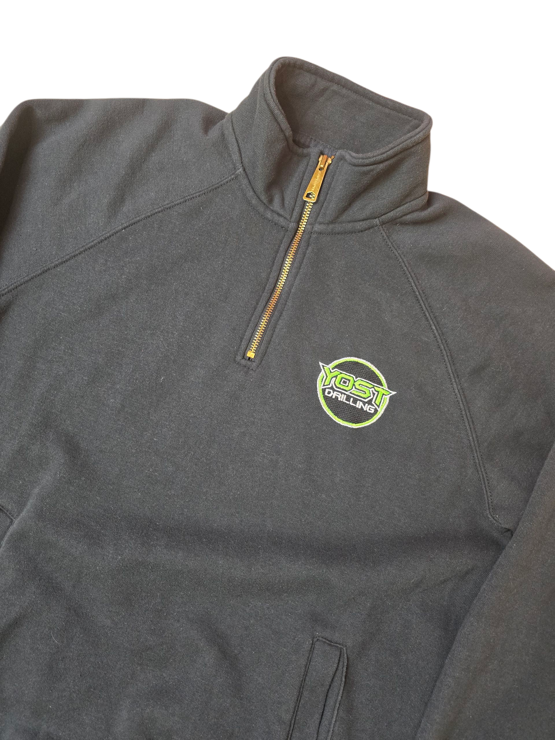 Carhartt Black YOST Drilling 1/4 Zip Sweatshirt - Medium