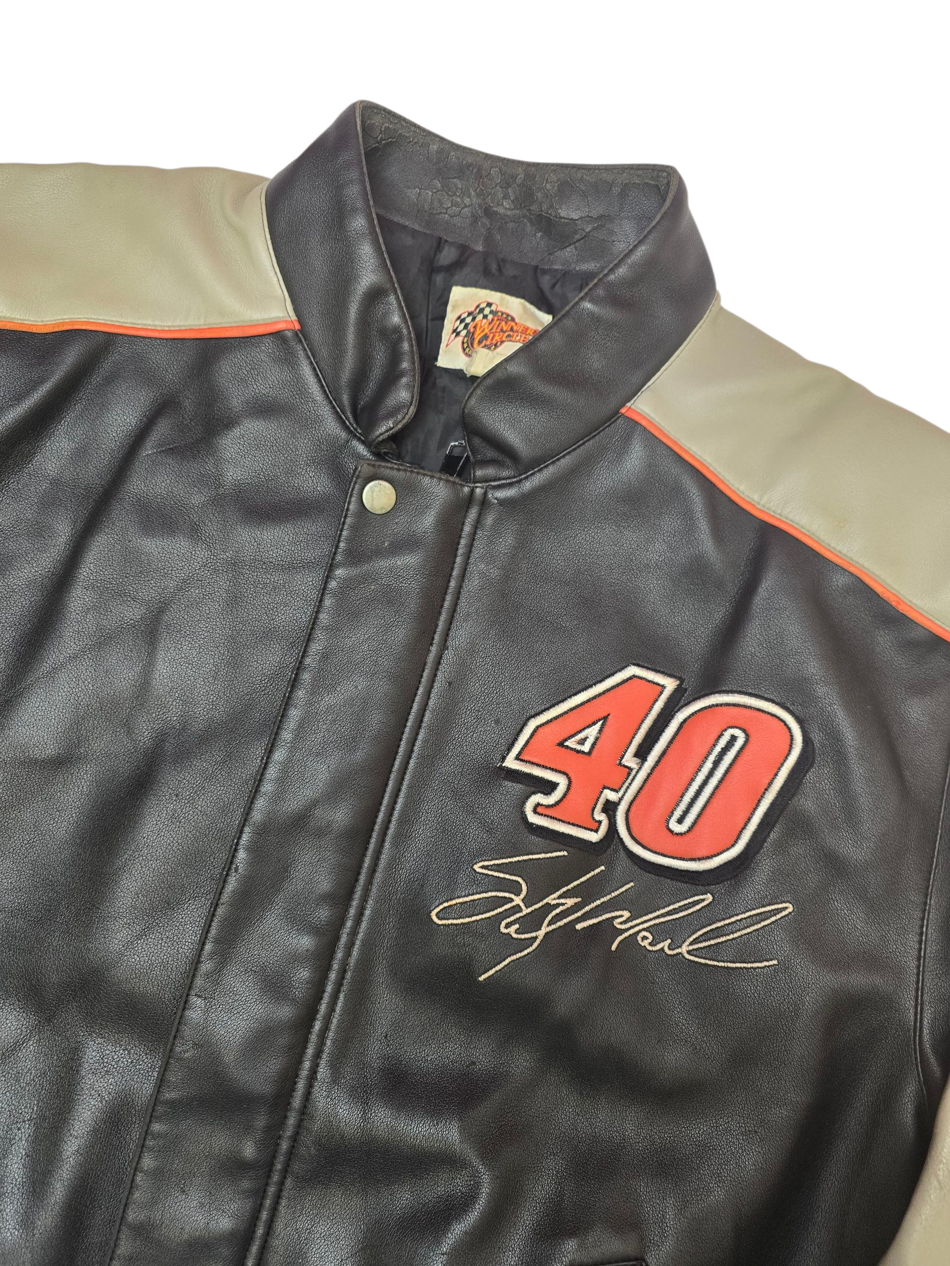 NASCAR Sterling Marlin Coors Lite Faux Leather Jacket - Medium