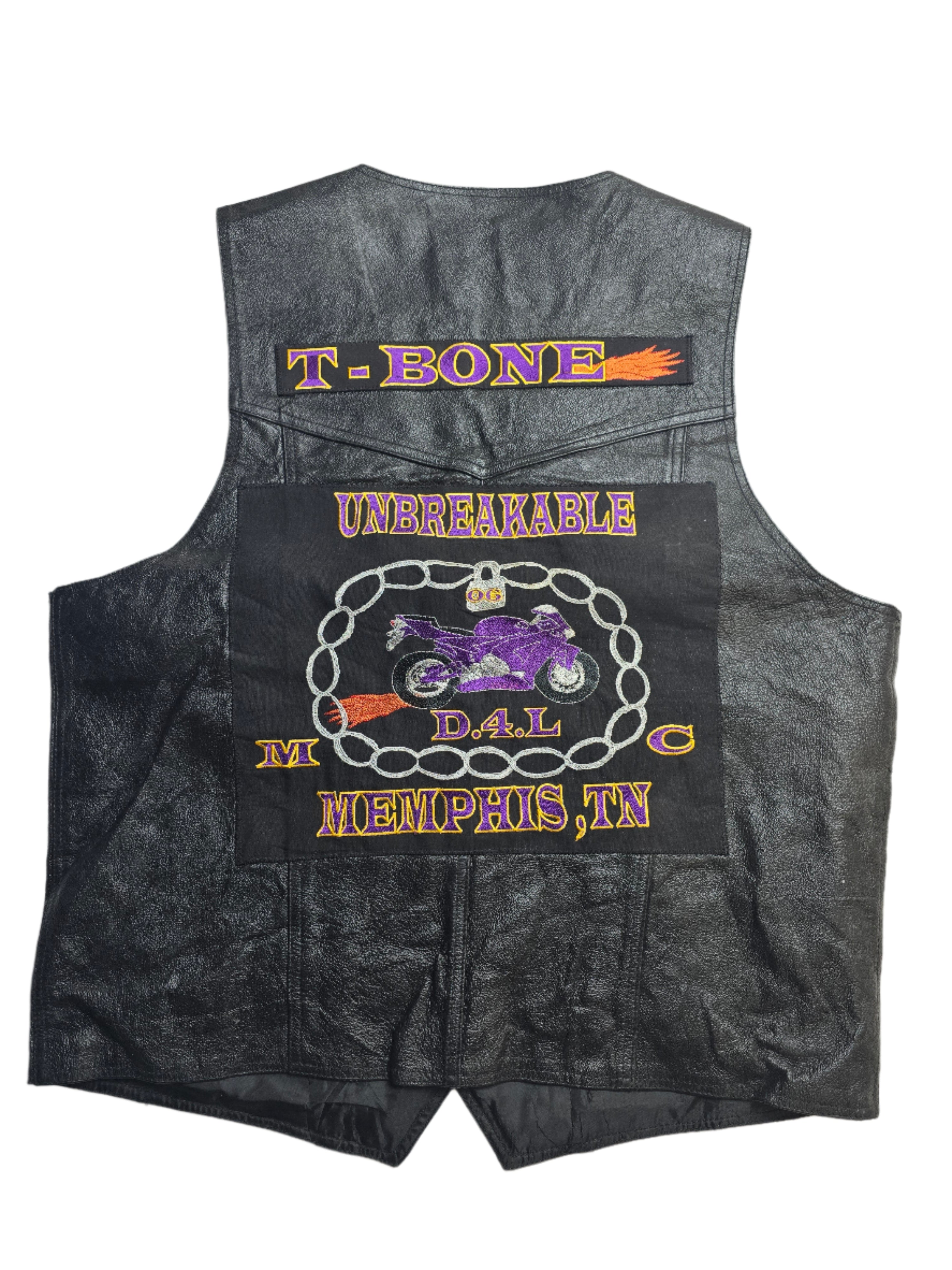 Bikers Dream 'T-Bone' Leather Vest - XL