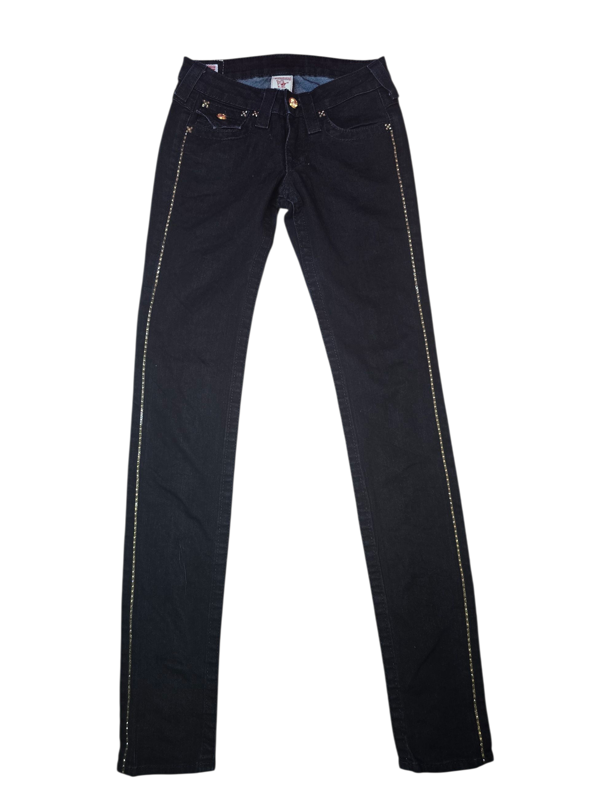 True Religion Disco Julie Dark Crystal Jeans - W23 L32
