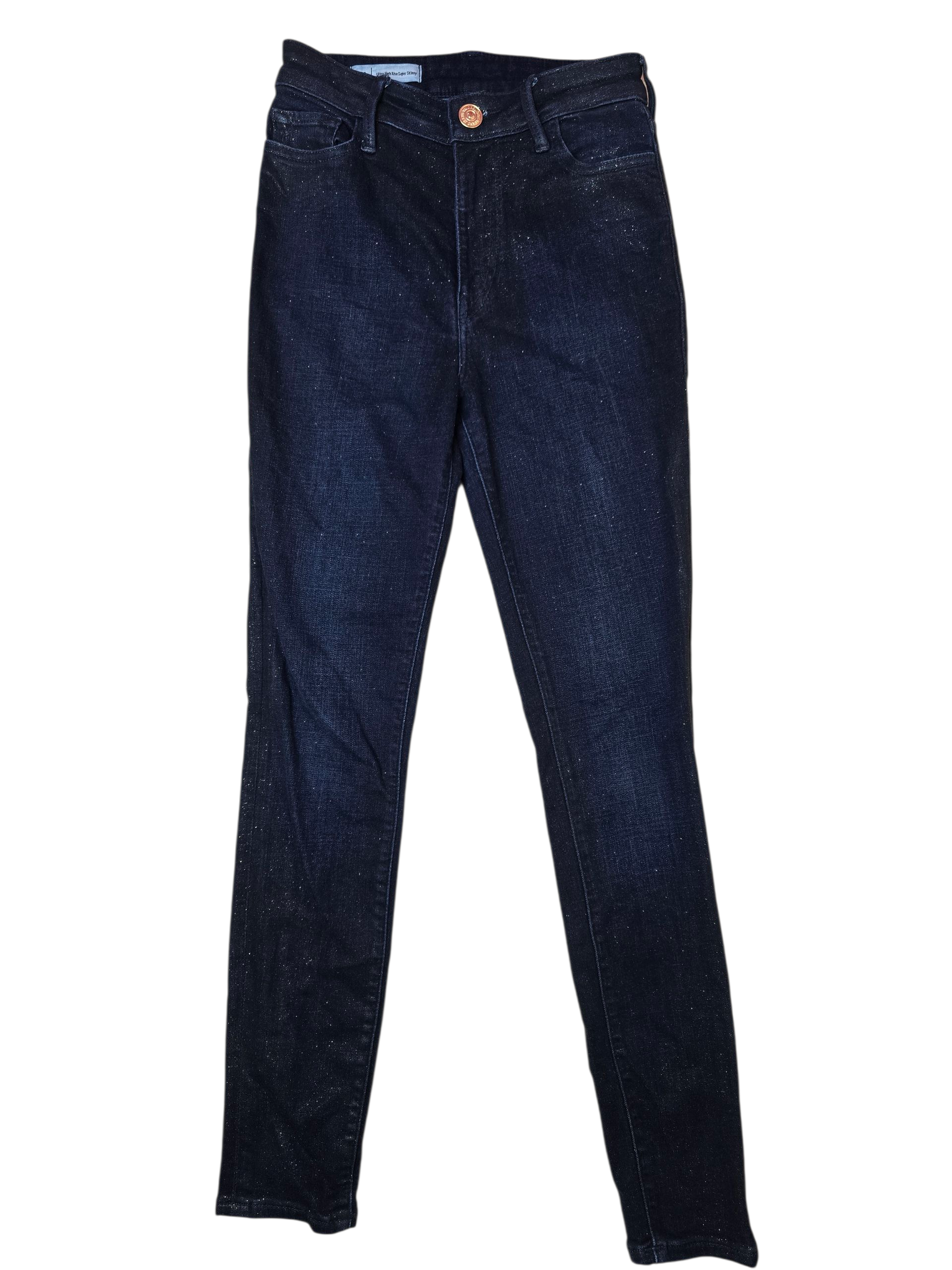 True Religion CAIA Ultra High Rise Super Skinny Dark Jeans - W26 L27