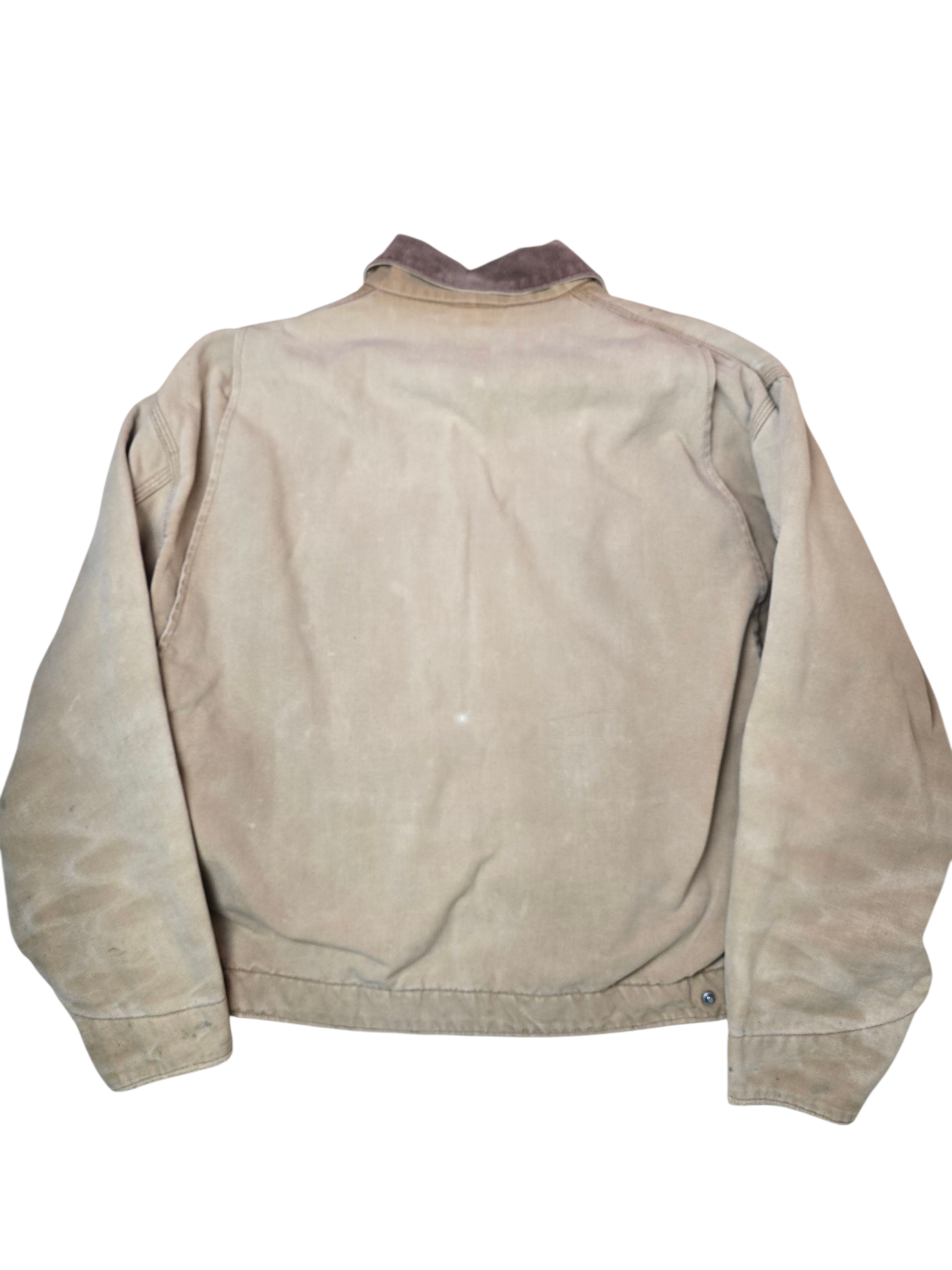 Carhartt Detroit 80s Light Brown Workwear Jacket 6QLJ - Large Carhartt Detroit 80s Light Brown Workwear Jacket 6QLJ - Large