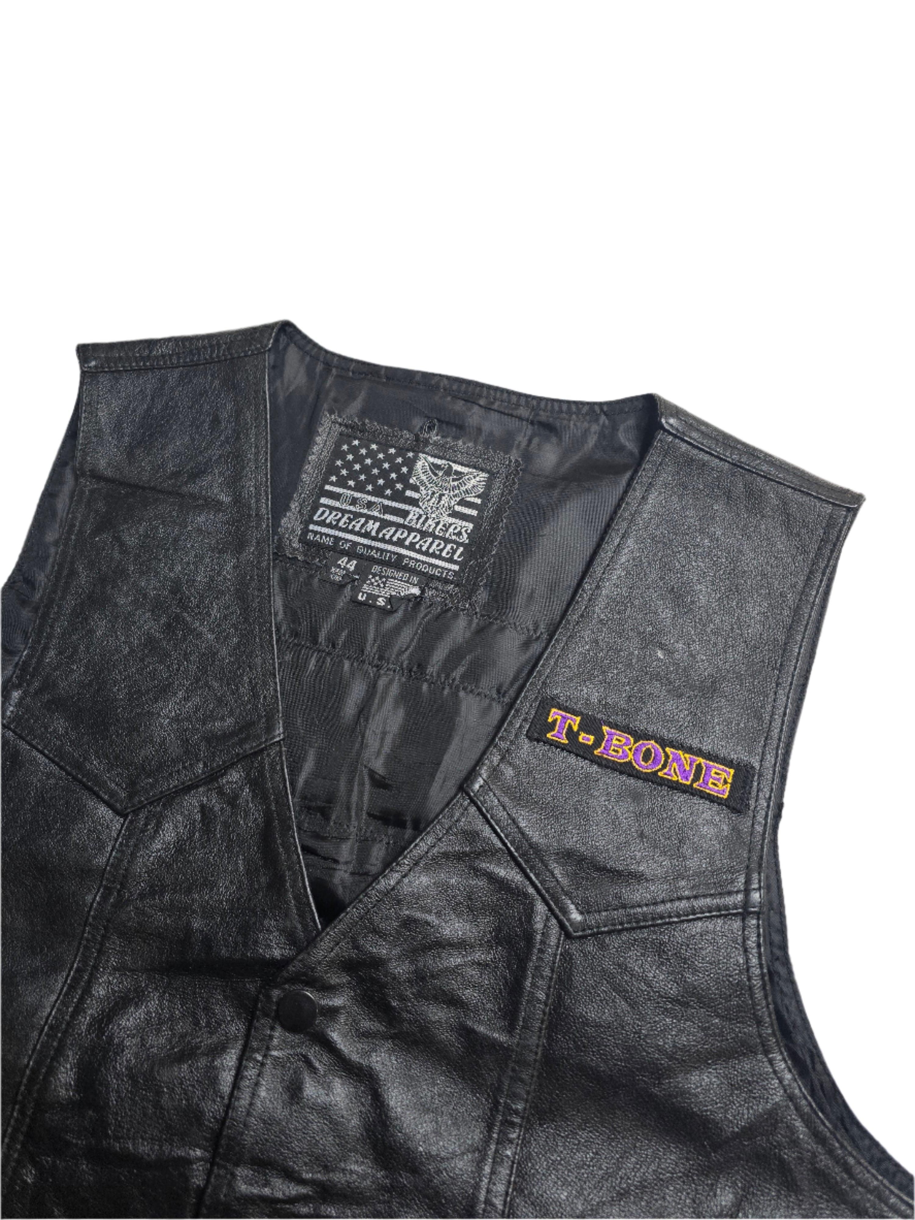 Bikers Dream 'T-Bone' Leather Vest - XL