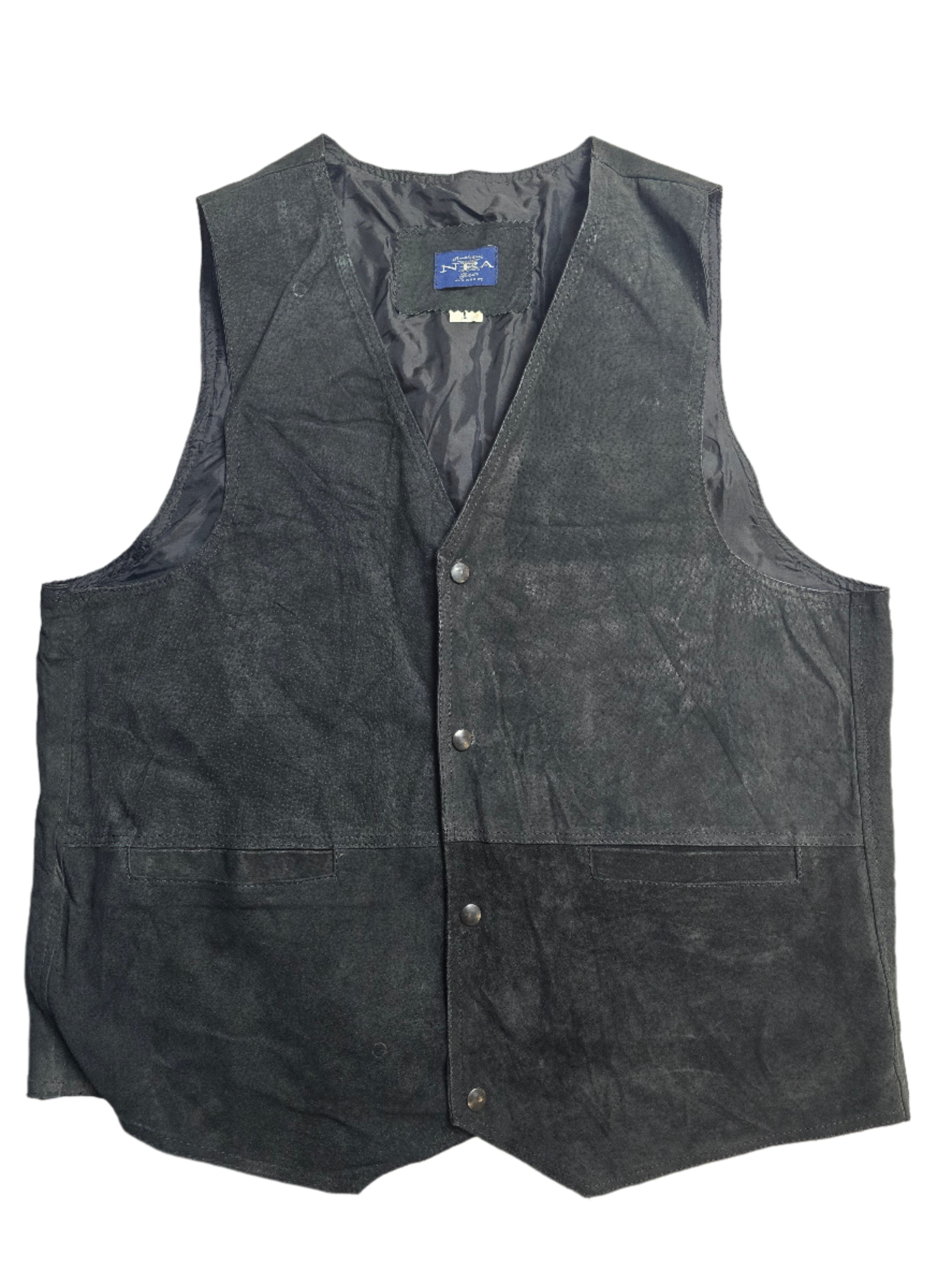 NRA Suede Leather Vest - Large