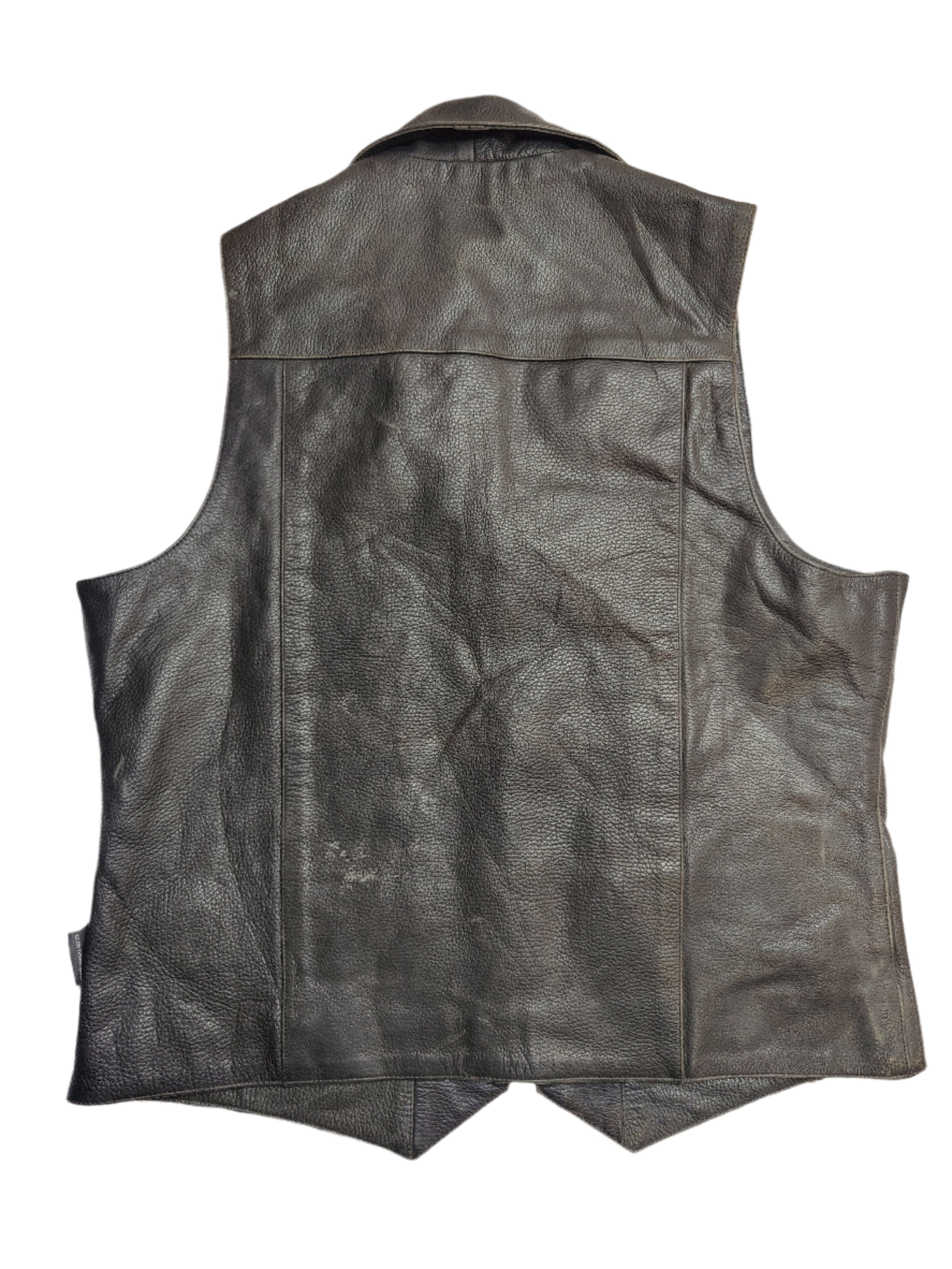 Yamaha Leather Biker Vest - 2XL