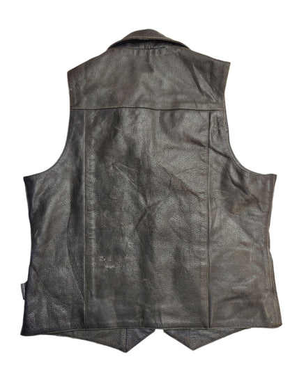 Yamaha Leather Biker Vest - 2XL