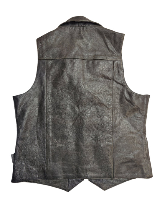 Yamaha Leather Biker Vest - 2XL