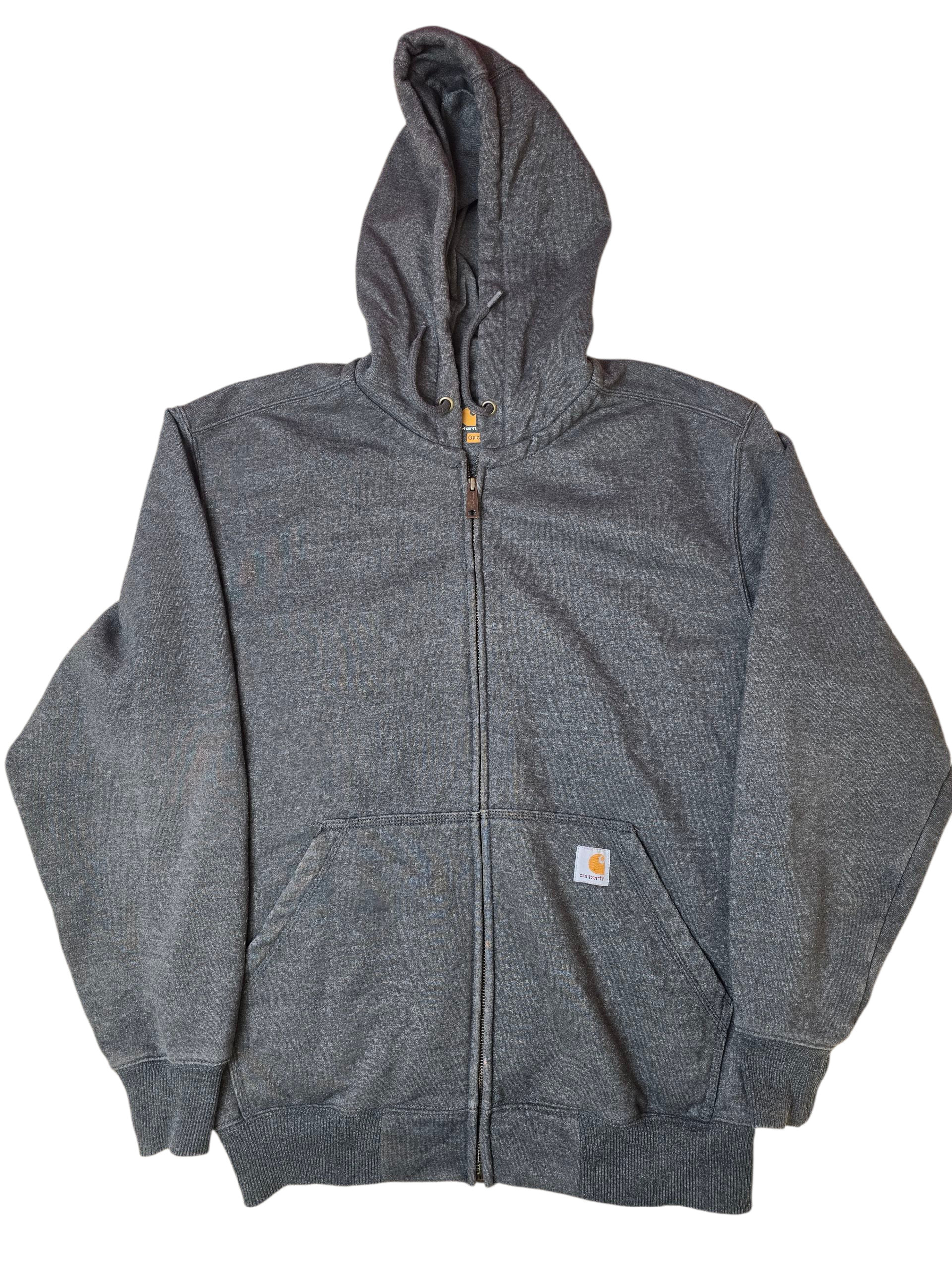 Carhartt Grey Full Zip Workwear Hoodie - Large
