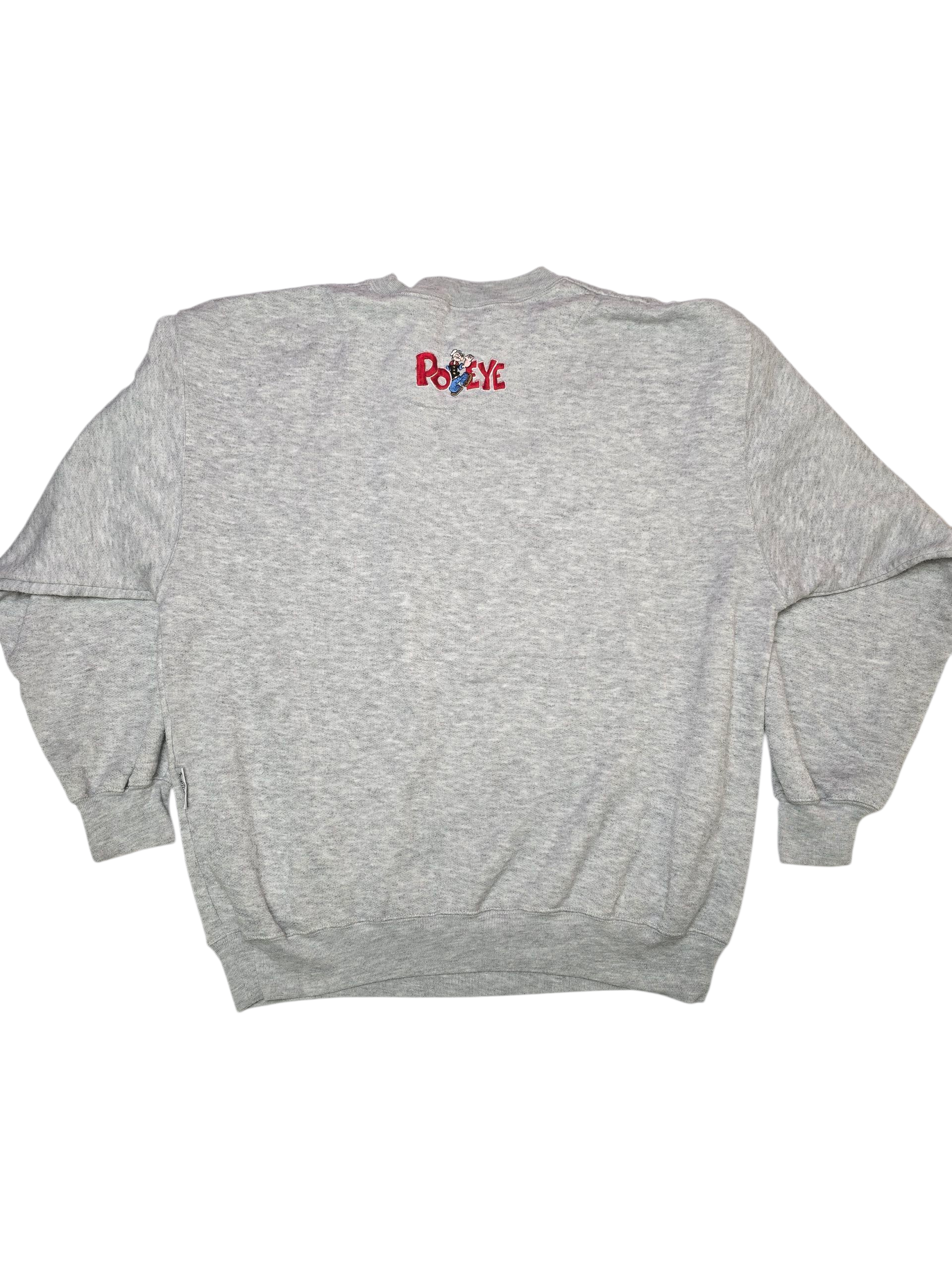 Popeye Toon Time Grey Sweatshirt - Large