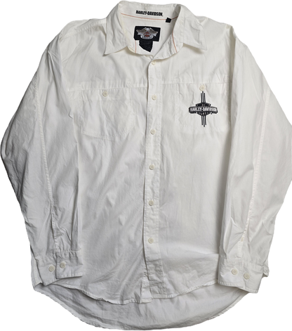 Harley Davidson White Shirt - Large