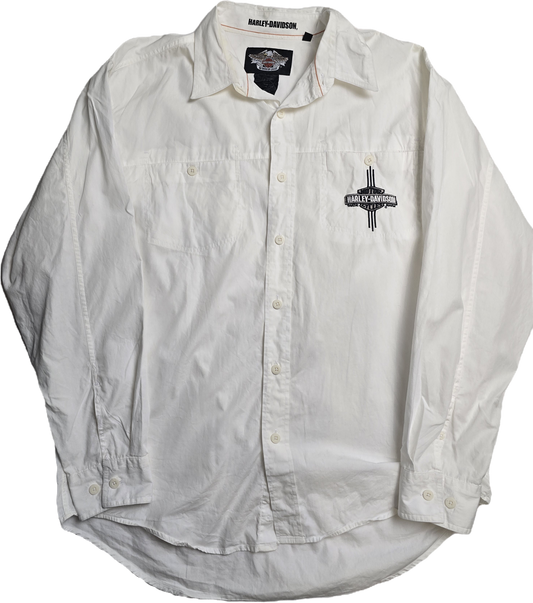 Harley Davidson White Shirt - Large